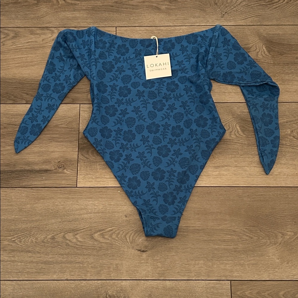 Blue Floral Lokahi Swimwear Brand New One Piece
